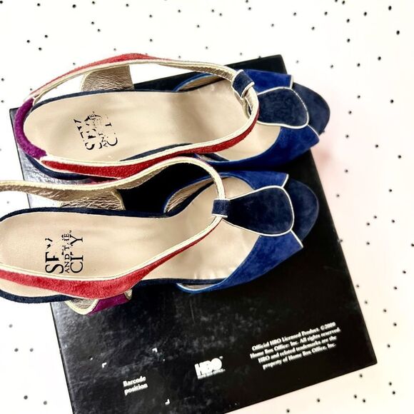 👠 SEX AND THE CITY 👠 collection high heels Germany GÖRTZ leather suede 8,5 39 - Picture 8 of 12